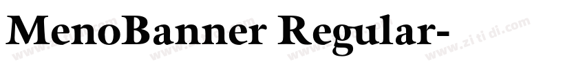MenoBanner Regular字体转换